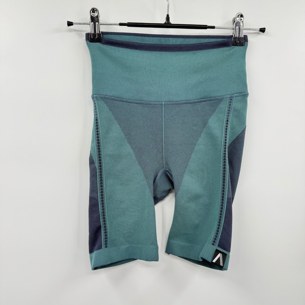 Athleta Legend Seamless Bike Shorts Teal Blue Size XXS